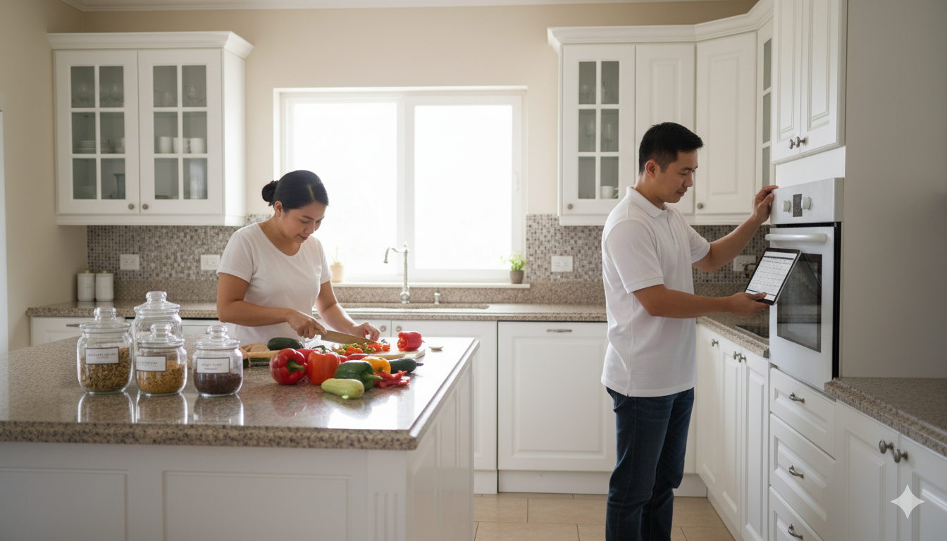 Matrimonio de empleados domésticos filipinos para gestión integral del hogar